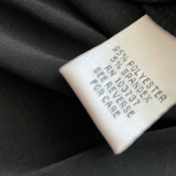 Ali Ro Black side tie casual day to night dress EUC sz. 10 stretchy short sleeve - Picture 11 of 12